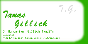 tamas gillich business card